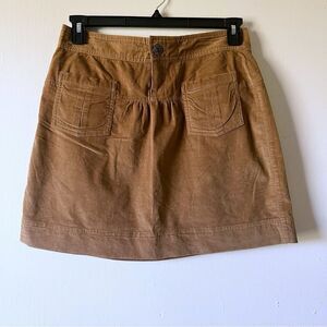 Athleta Fall Skirt Whenever Corduroy Casual  Camel Brown Size 4